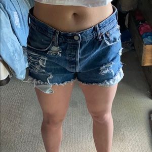 Levi’s Distressed Jean Shorts
